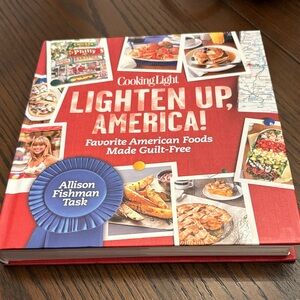 'Lighten Up, America!' Cookbook - Vibrant Red Cover
